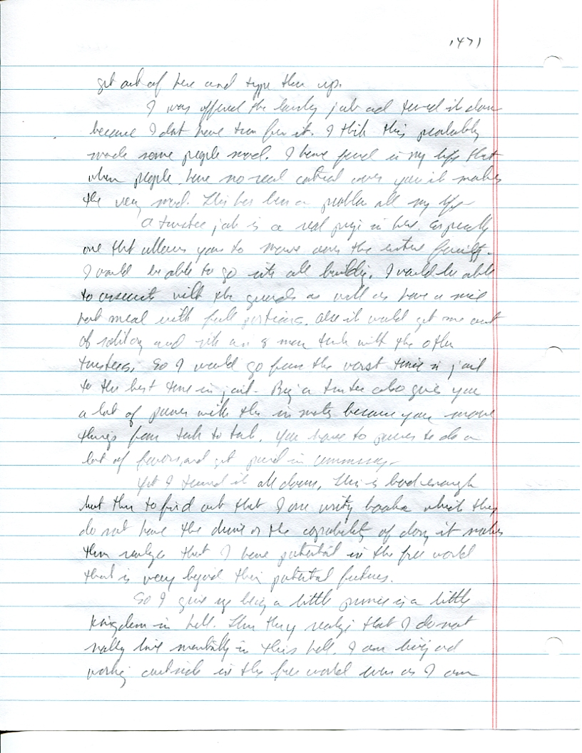 Dr John WorldPeace 2008 Prison Journal